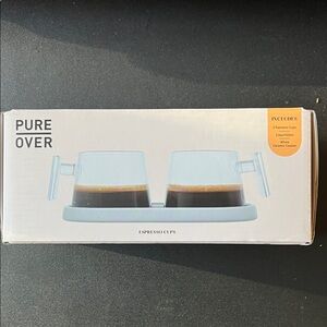 Pure Over Espresso Cups Set NEW in Box.